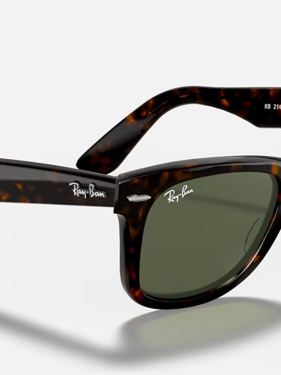 Ray-Ban (RB2140) Original Wayfarer sunglasses (tortoise frame/green lens) main image 8
